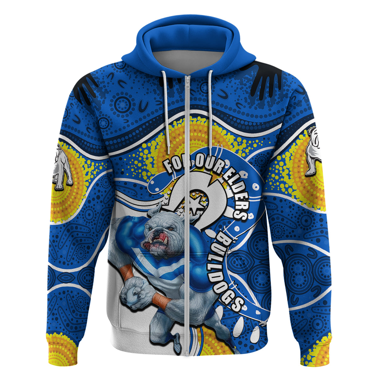 Bulldogs Mascot NRL Hoodie NAIDOC LT6 - Vibe Hoodie Shop