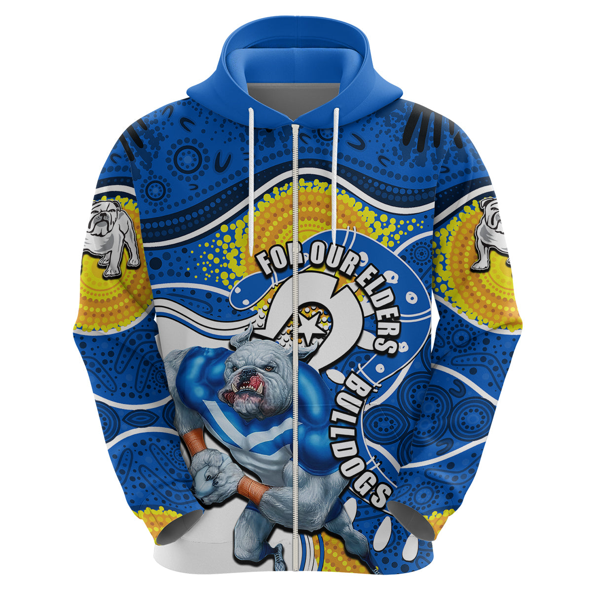 Bulldogs Mascot NRL Hoodie NAIDOC LT6 - Vibe Hoodie Shop