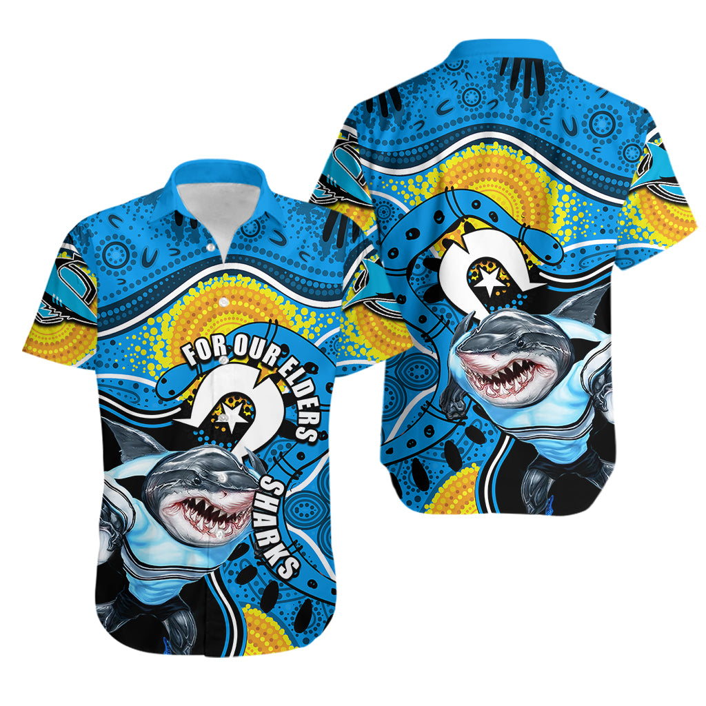 Sharks Mascot NRL Hawaiian Shirt NAIDOC - Vibe Hoodie Shop
