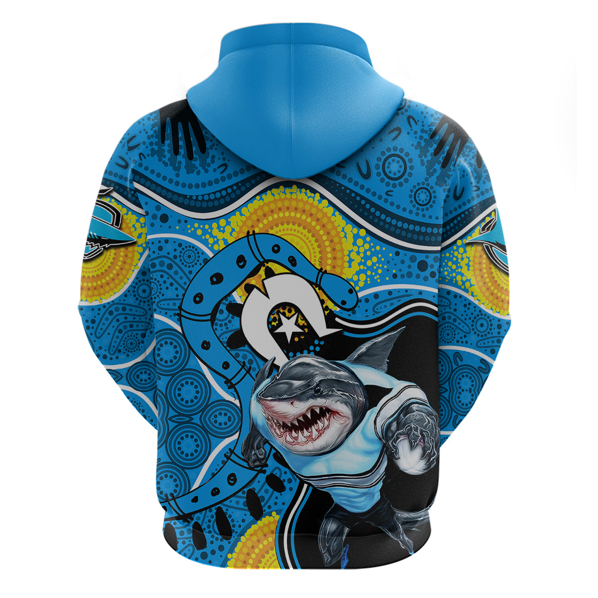 Sharks Mascot NRL Hoodie NAIDOC LT6 - Vibe Hoodie Shop