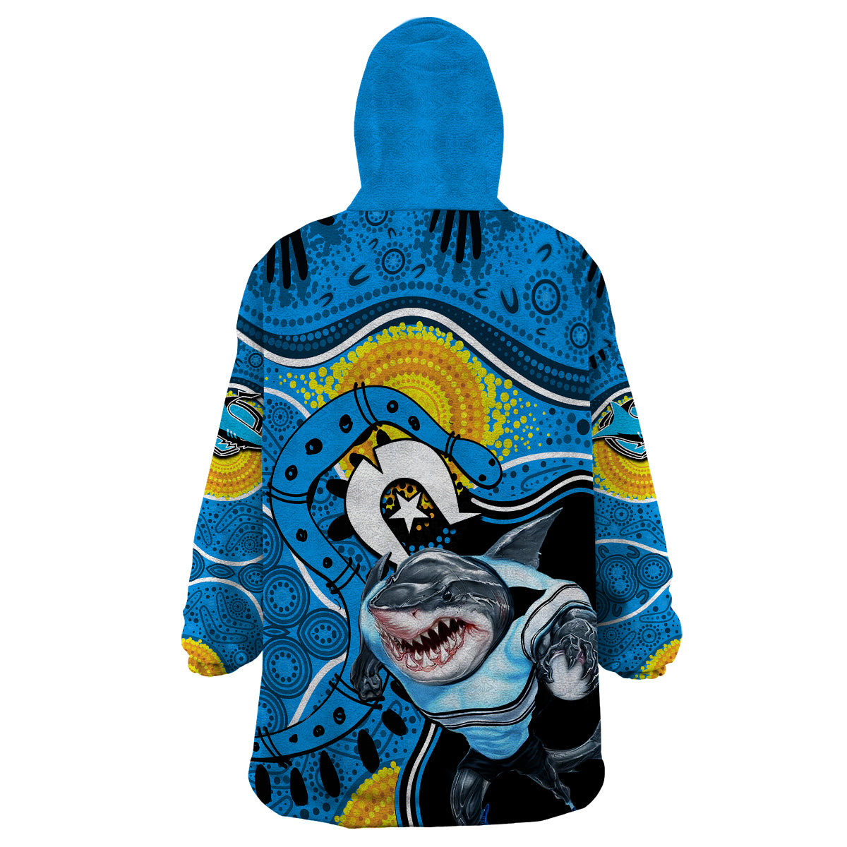 Sharks Mascot NRL Wearable Blanket Hoodie NAIDOC - Vibe Hoodie Shop