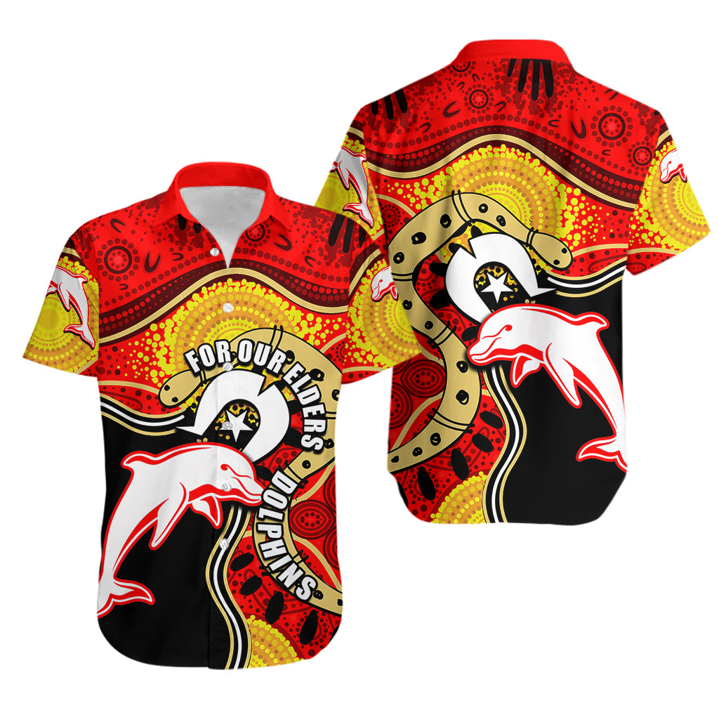 Dolphins Mascot NRL Hawaiian Shirt NAIDOC - Vibe Hoodie Shop