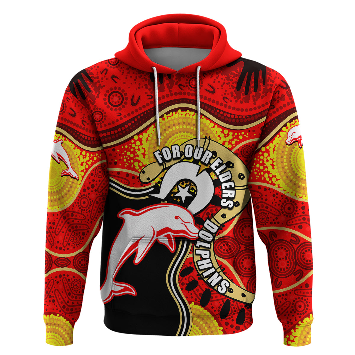 Dolphins Mascot NRL Hoodie NAIDOC LT6 - Vibe Hoodie Shop