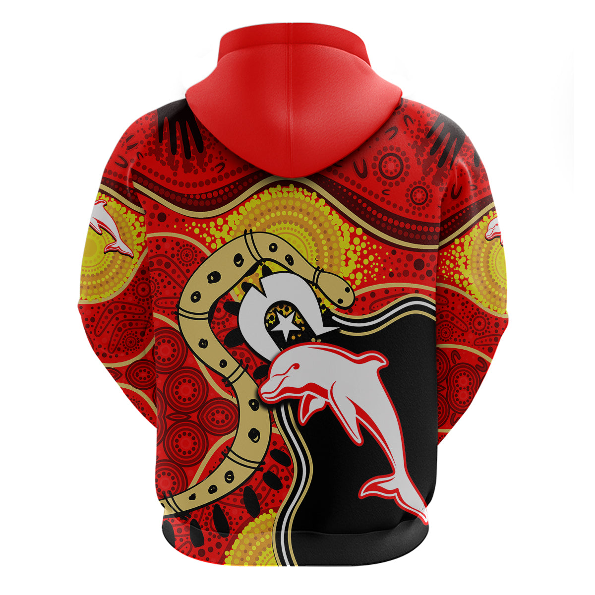Dolphins Mascot NRL Hoodie NAIDOC LT6 - Vibe Hoodie Shop