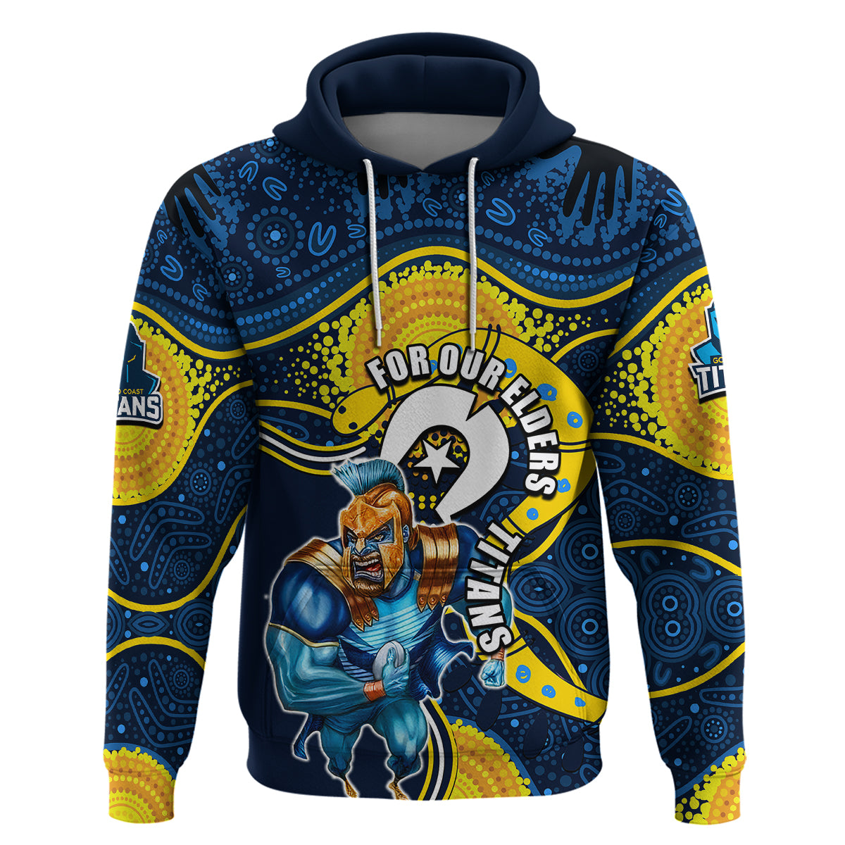 Titans Mascot NRL Hoodie NAIDOC LT6 - Vibe Hoodie Shop