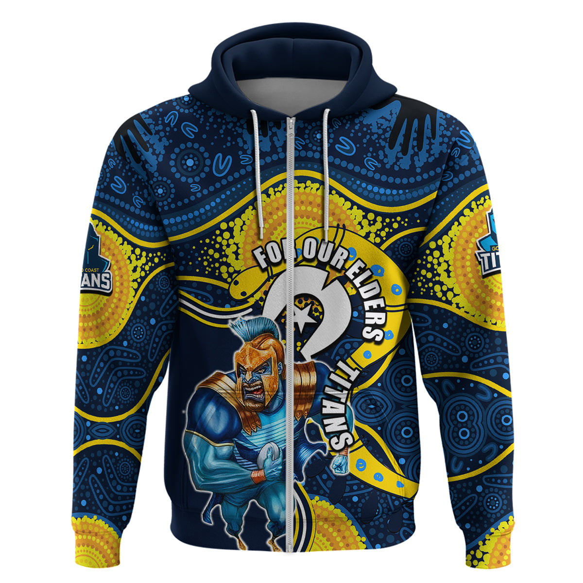 Titans Mascot NRL Hoodie NAIDOC LT6 - Vibe Hoodie Shop