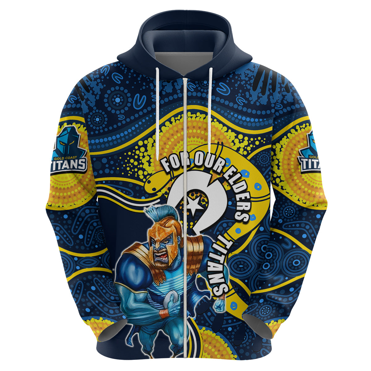 Titans Mascot NRL Hoodie NAIDOC LT6 - Vibe Hoodie Shop