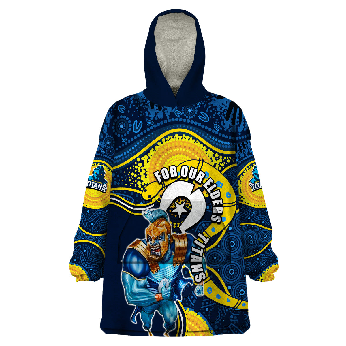 Titans Mascot NRL Wearable Blanket Hoodie NAIDOC - Vibe Hoodie Shop