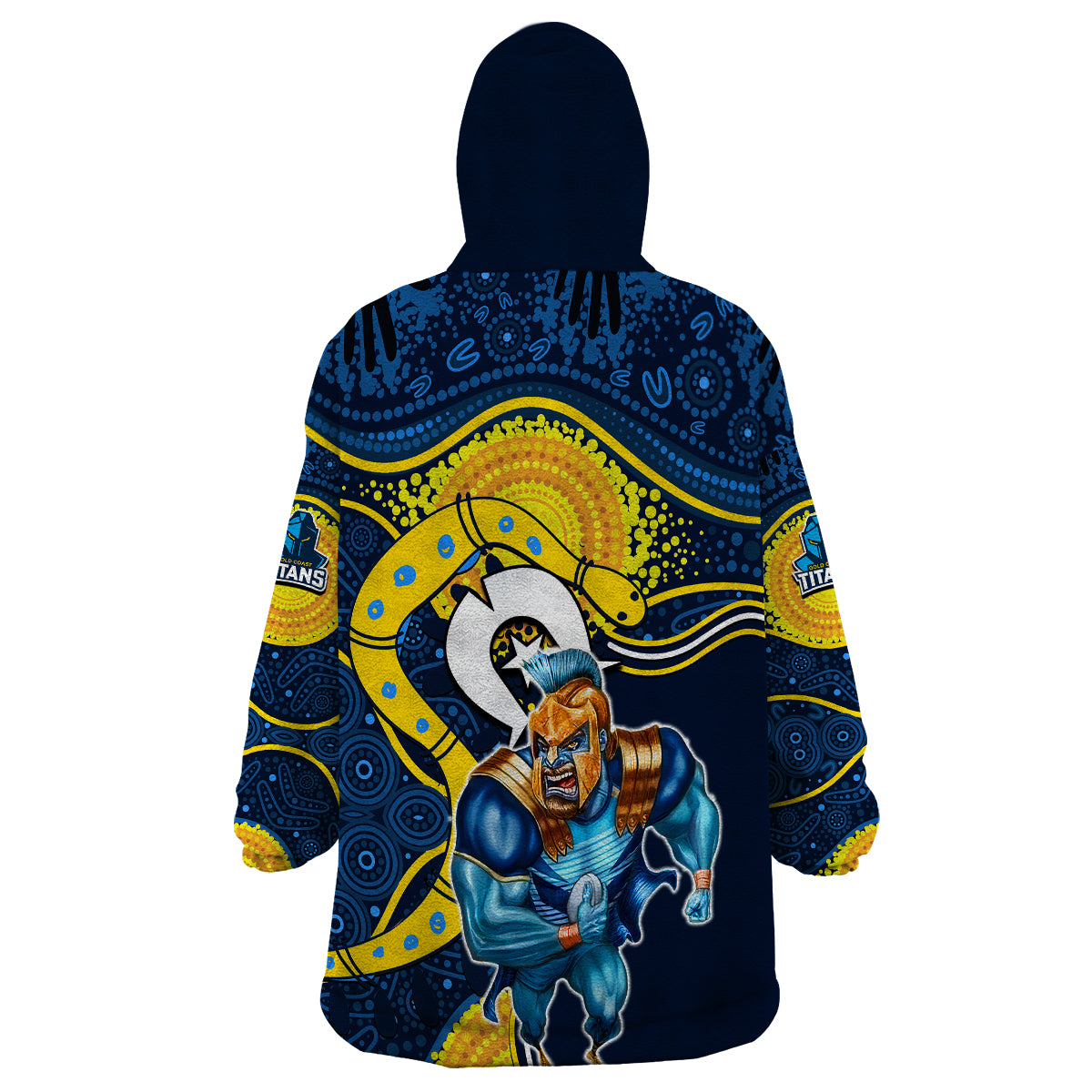 Titans Mascot NRL Wearable Blanket Hoodie NAIDOC - Vibe Hoodie Shop