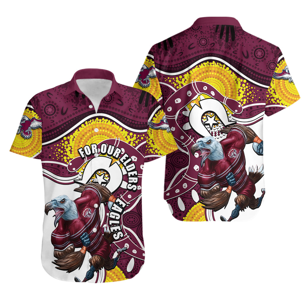 Sea Eagles Mascot NRL Hawaiian Shirt NAIDOC - Vibe Hoodie Shop