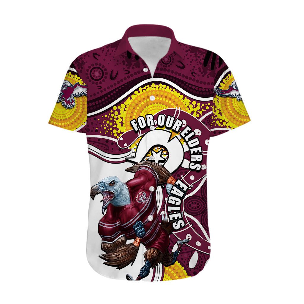 Sea Eagles Mascot NRL Hawaiian Shirt NAIDOC - Vibe Hoodie Shop