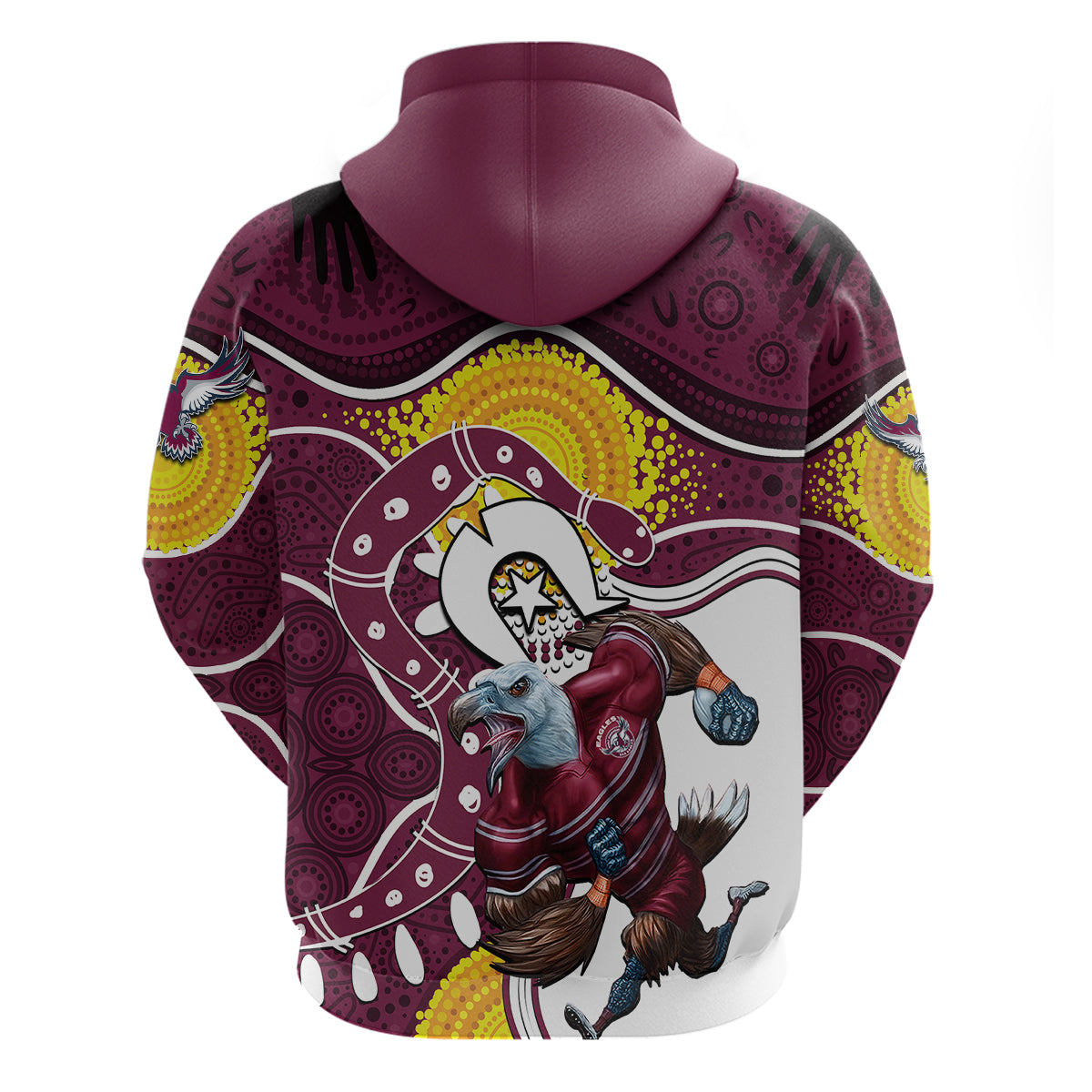 Sea Eagles Mascot NRL Hoodie NAIDOC LT6 - Vibe Hoodie Shop