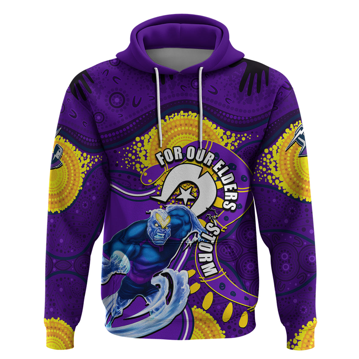 Storm Mascot NRL Hoodie NAIDOC LT6 - Vibe Hoodie Shop