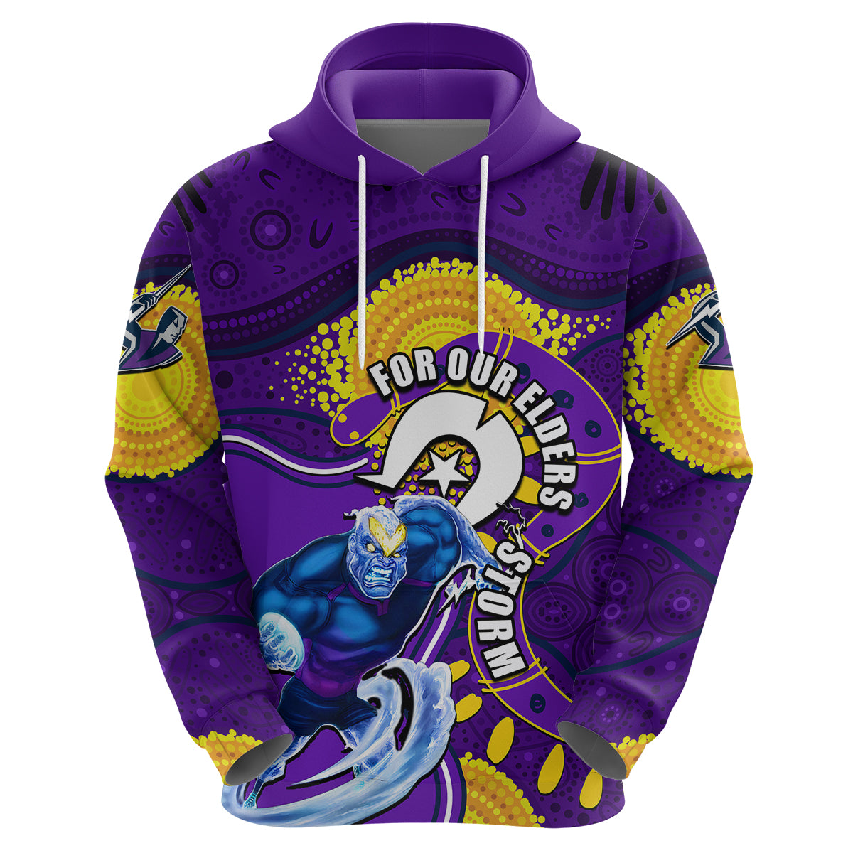 Storm Mascot NRL Hoodie NAIDOC LT6 - Vibe Hoodie Shop