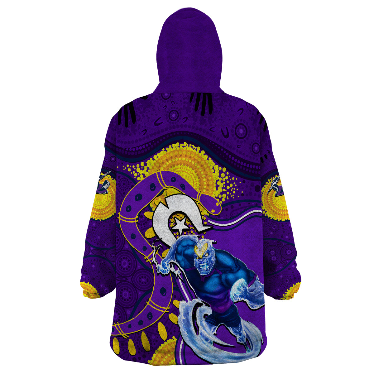 Storm Mascot NRL Wearable Blanket Hoodie NAIDOC - Vibe Hoodie Shop