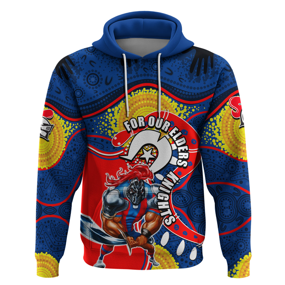 Knights Mascot NRL Hoodie NAIDOC LT6 - Vibe Hoodie Shop