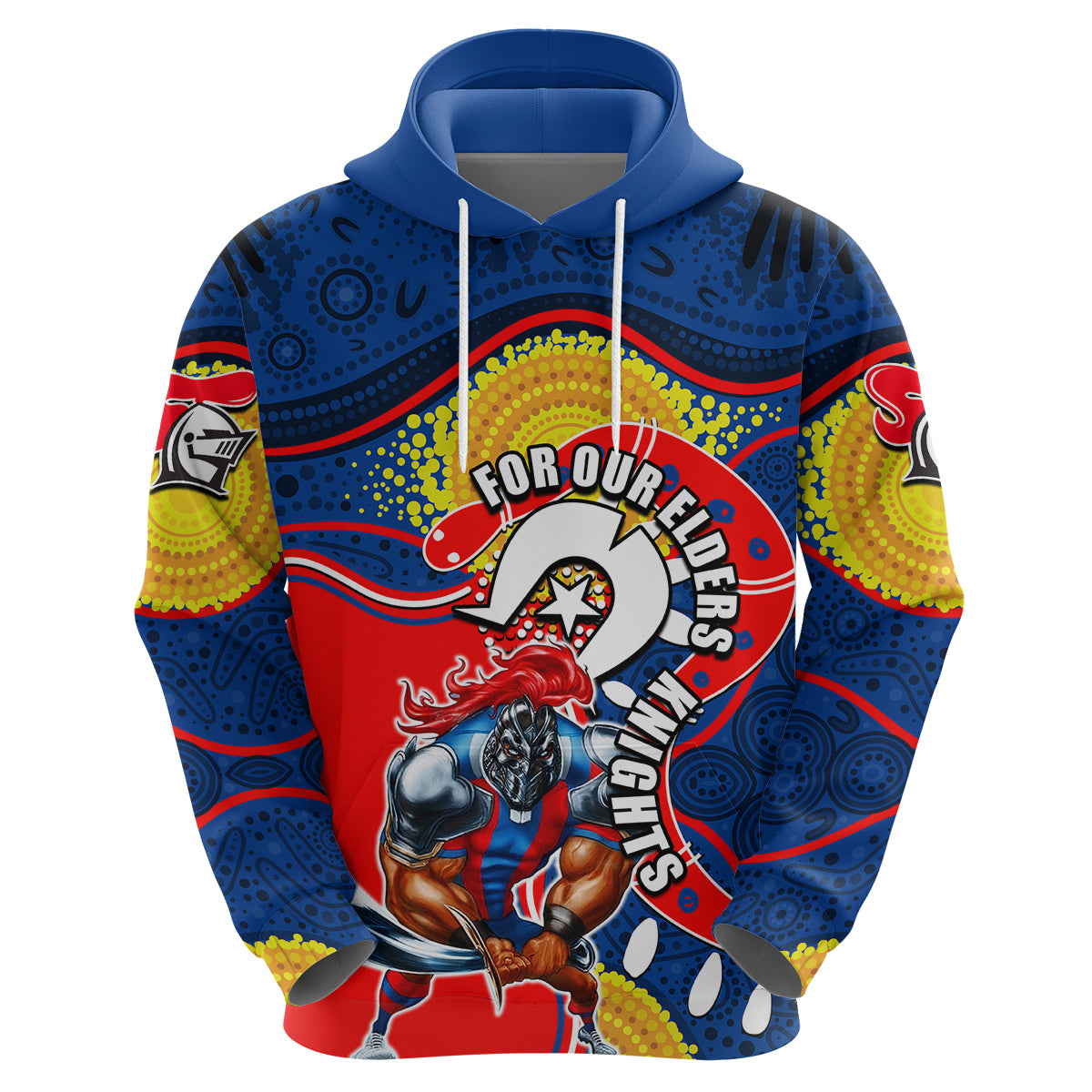 Knights Mascot NRL Hoodie NAIDOC LT6 - Vibe Hoodie Shop