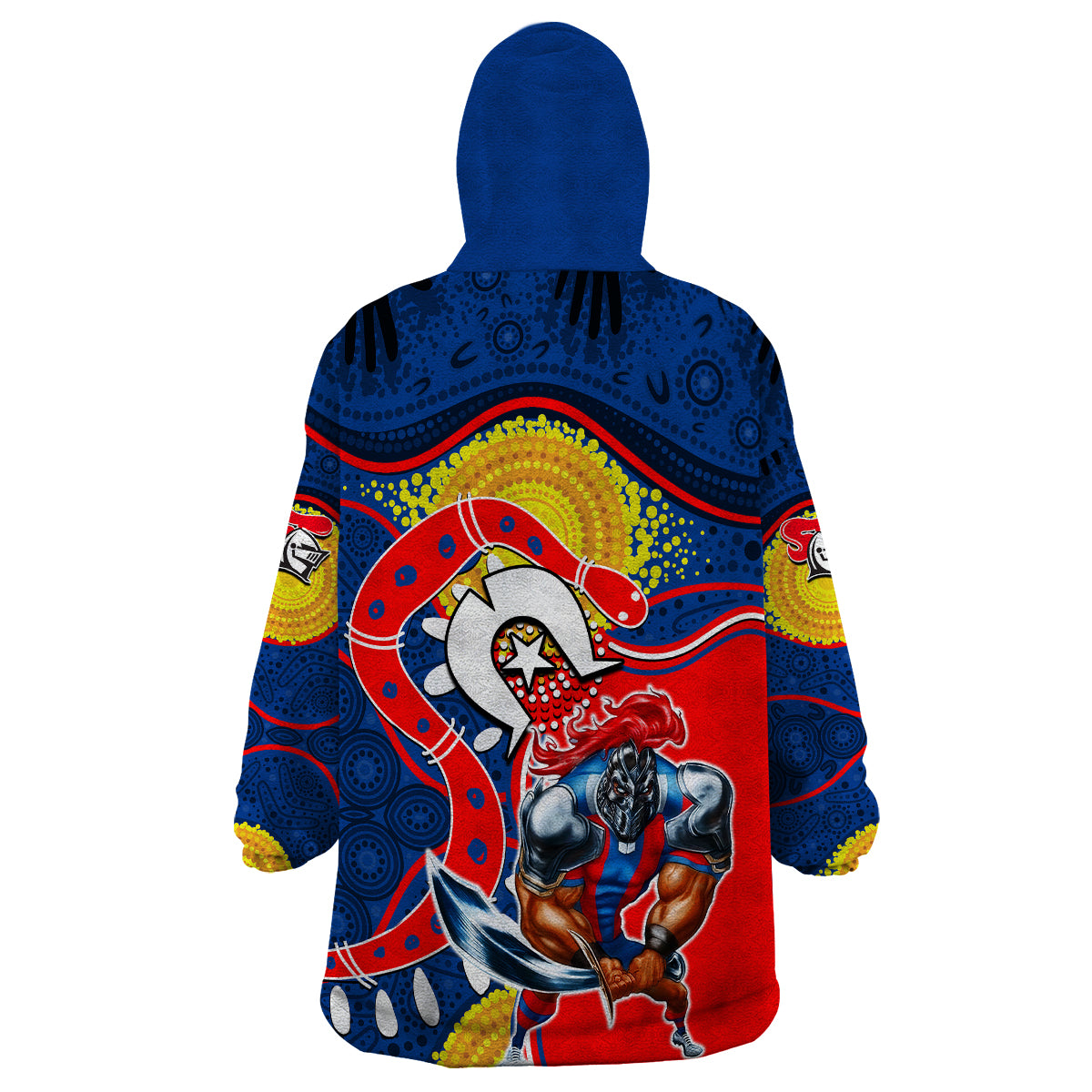 Knights Mascot NRL Wearable Blanket Hoodie NAIDOC - Vibe Hoodie Shop