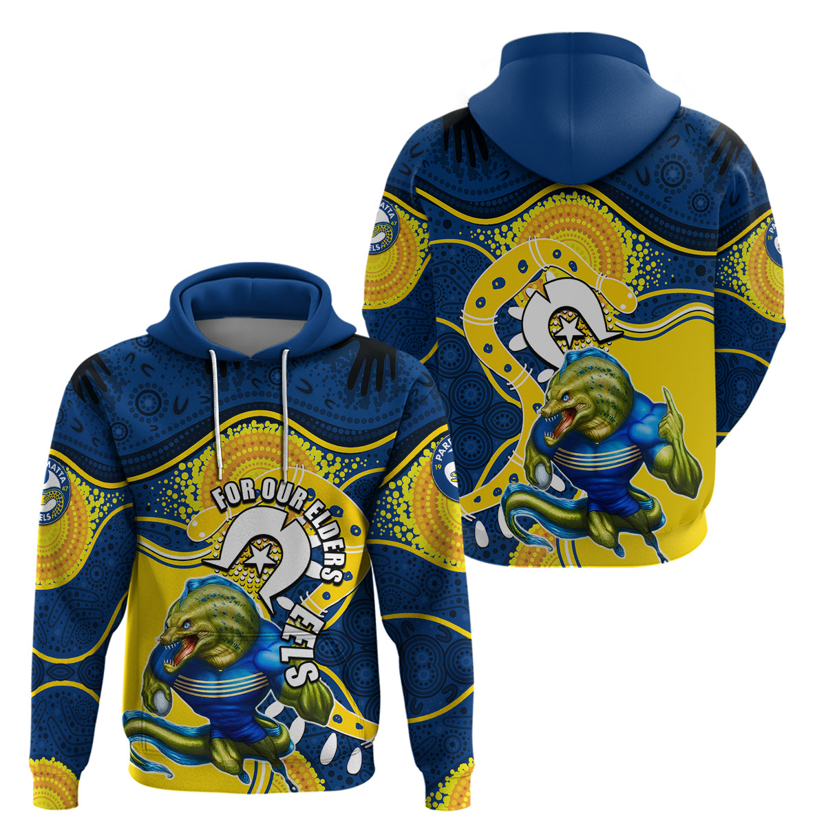 Eels Mascot NRL Hoodie NAIDOC LT6 - Vibe Hoodie Shop