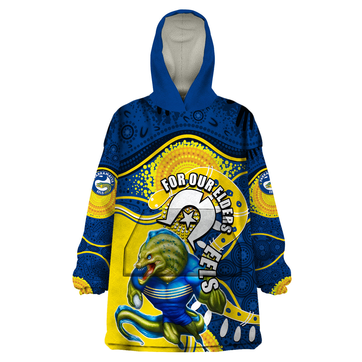 Eels Mascot NRL Wearable Blanket Hoodie NAIDOC - Vibe Hoodie Shop