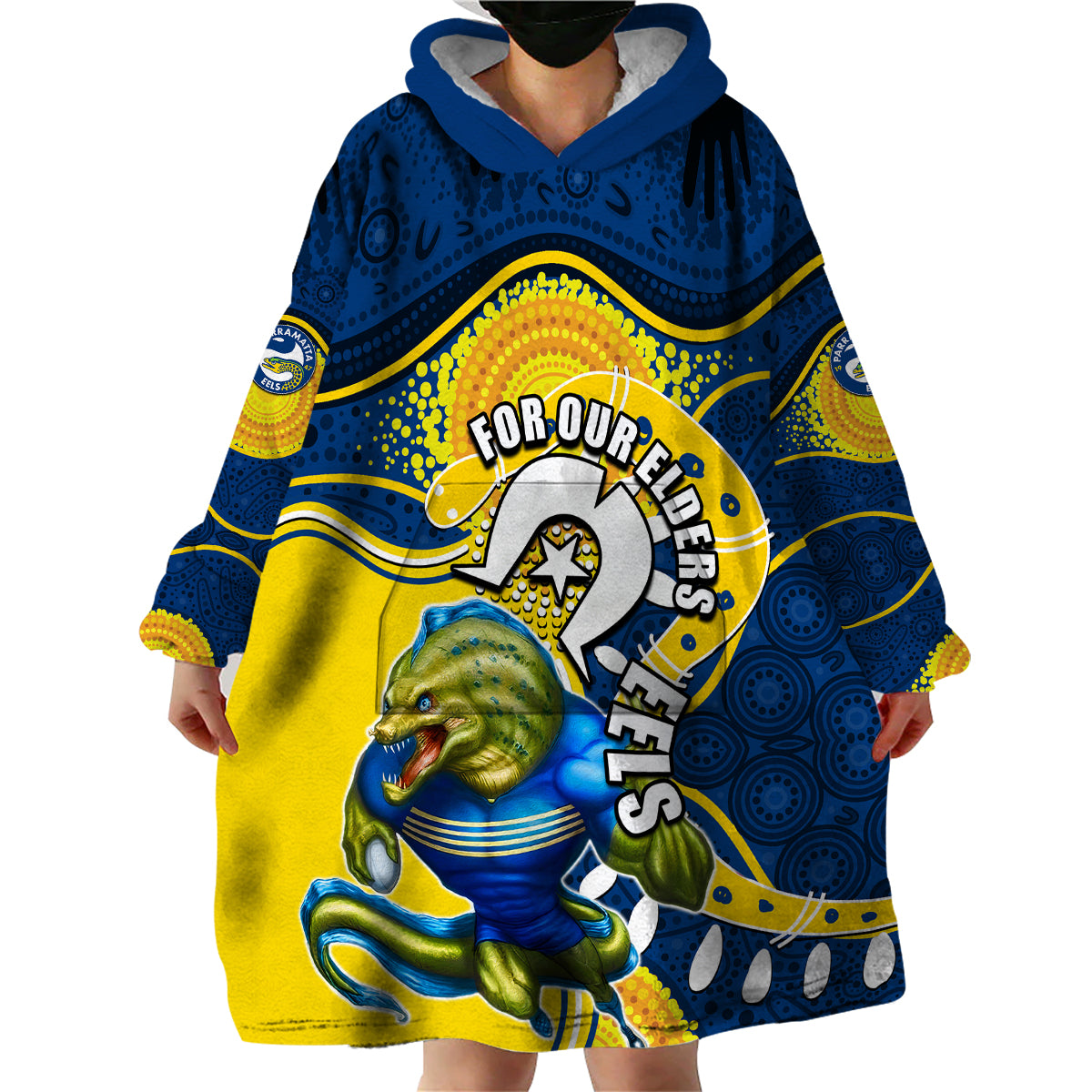 Eels Mascot NRL Wearable Blanket Hoodie NAIDOC - Vibe Hoodie Shop