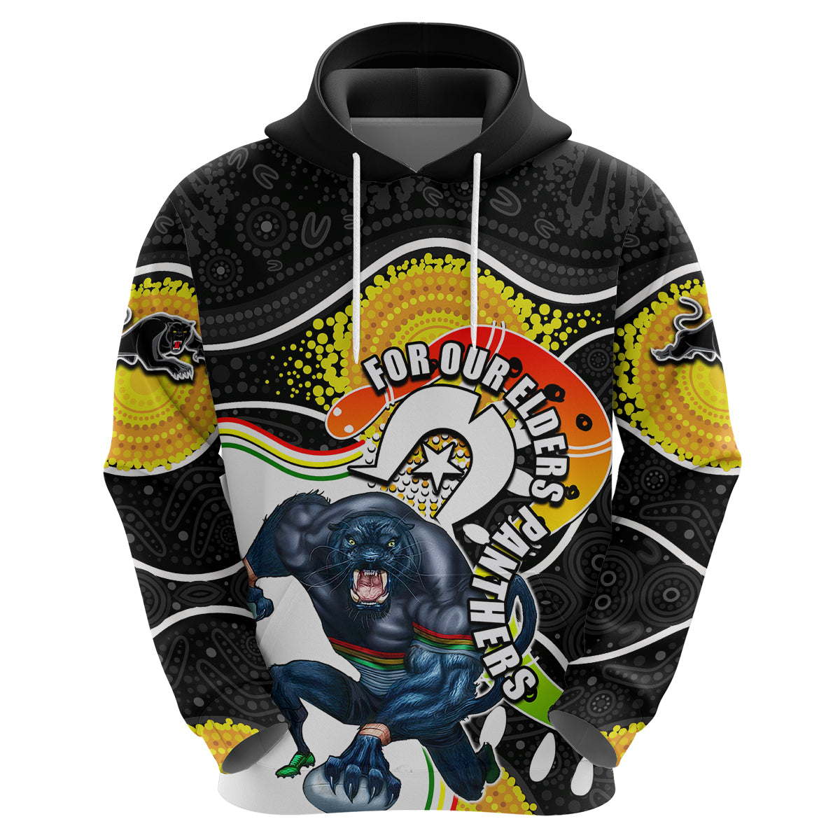 Panthers Mascot NRL Hoodie NAIDOC LT6 - Vibe Hoodie Shop