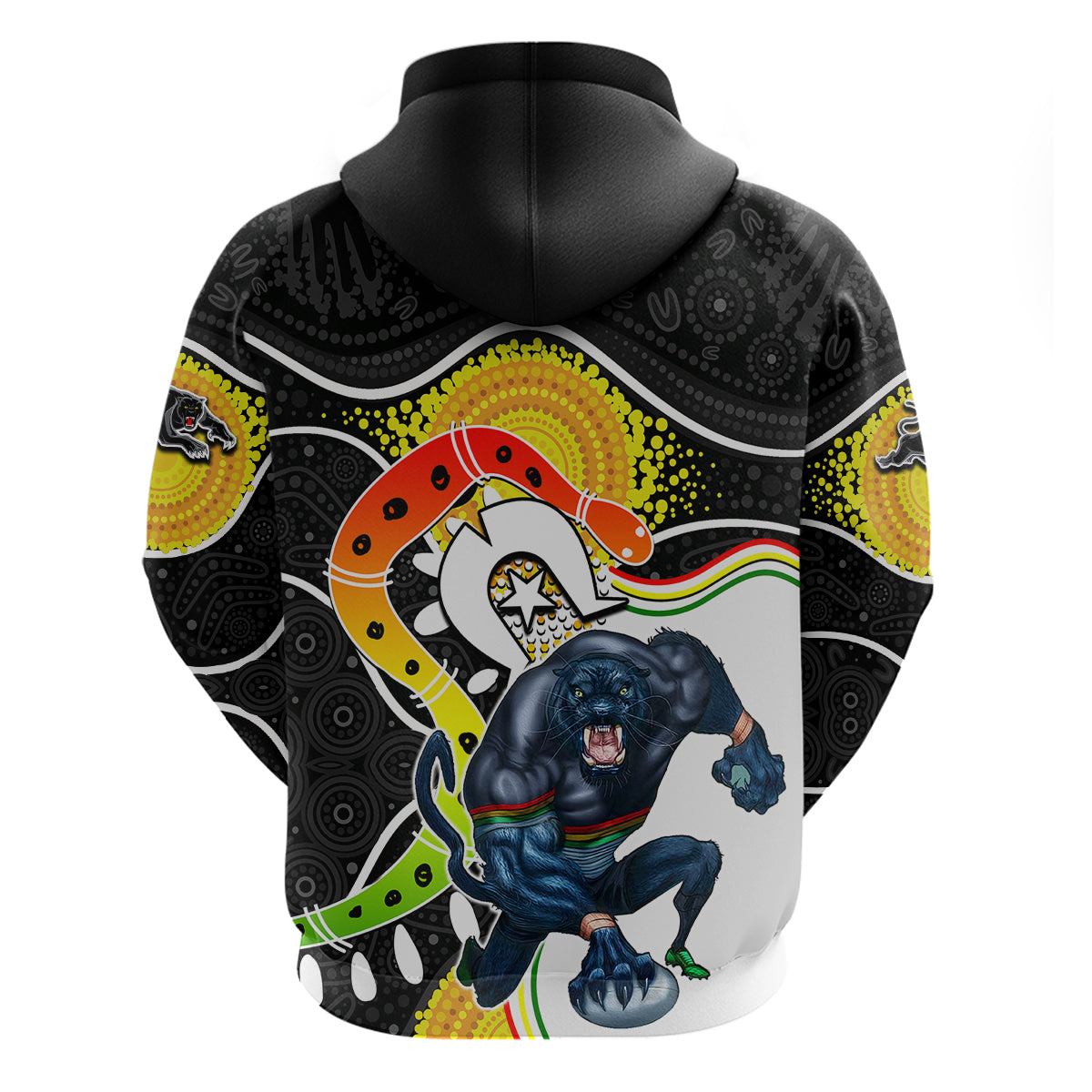 Panthers Mascot NRL Hoodie NAIDOC LT6 - Vibe Hoodie Shop