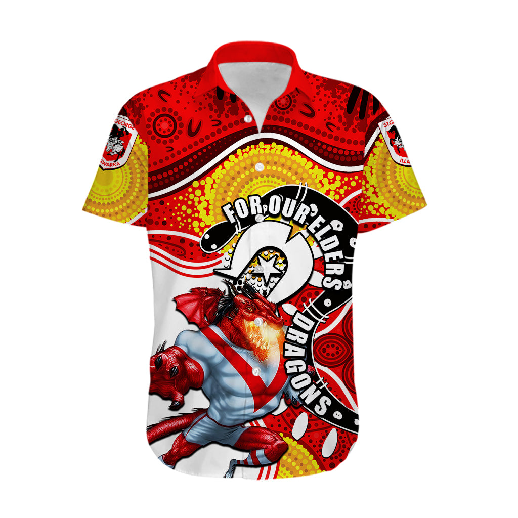 Dragons Mascot NRL Hawaiian Shirt NAIDOC - Vibe Hoodie Shop