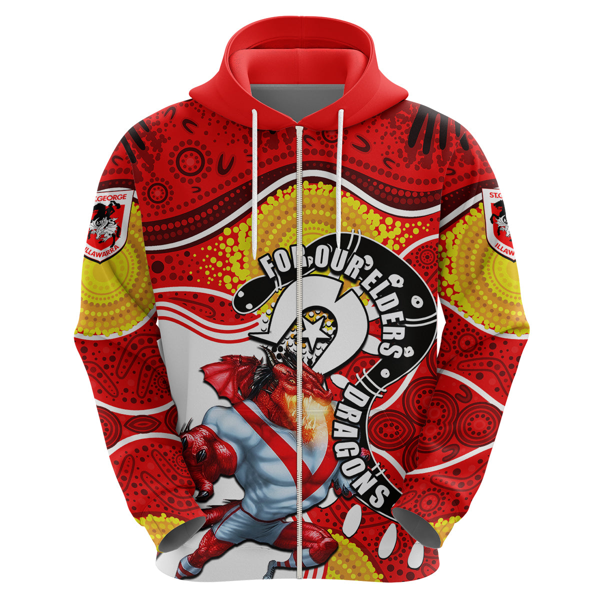 Dragons Mascot NRL Hoodie NAIDOC LT6 - Vibe Hoodie Shop