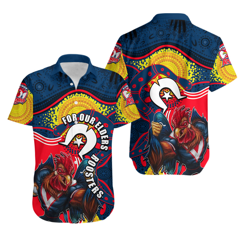Roosters Mascot NRL Hawaiian Shirt NAIDOC - Vibe Hoodie Shop