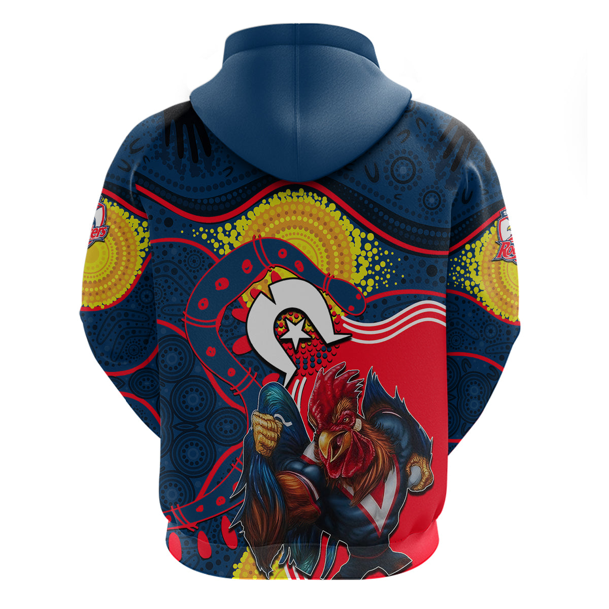 Roosters Mascot NRL Hoodie NAIDOC LT6 - Vibe Hoodie Shop