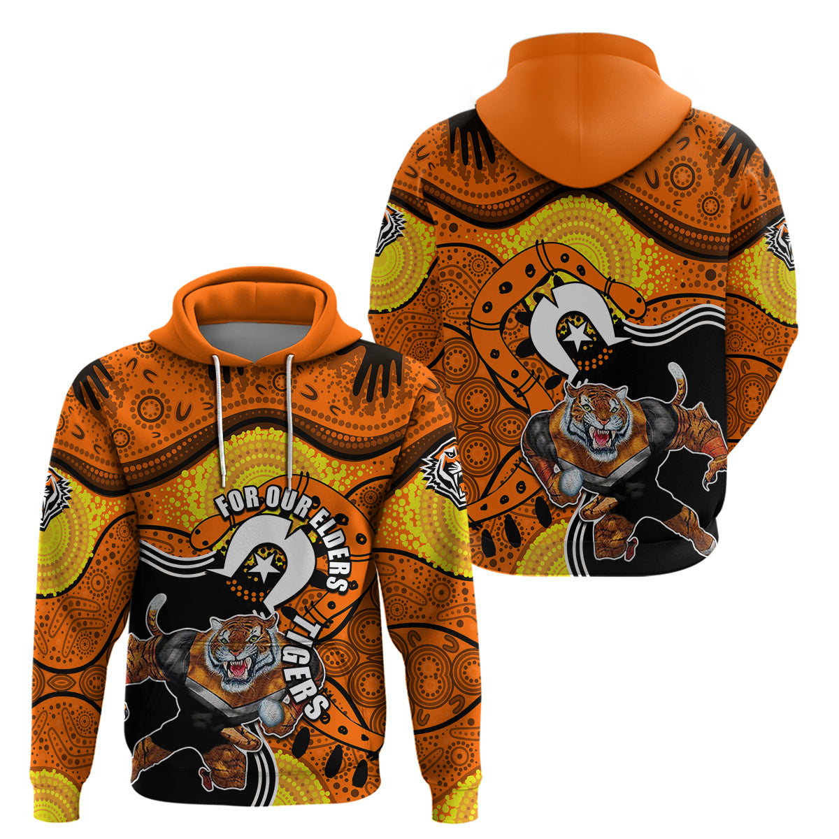 Tigers Mascot NRL Hoodie NAIDOC LT6 - Vibe Hoodie Shop