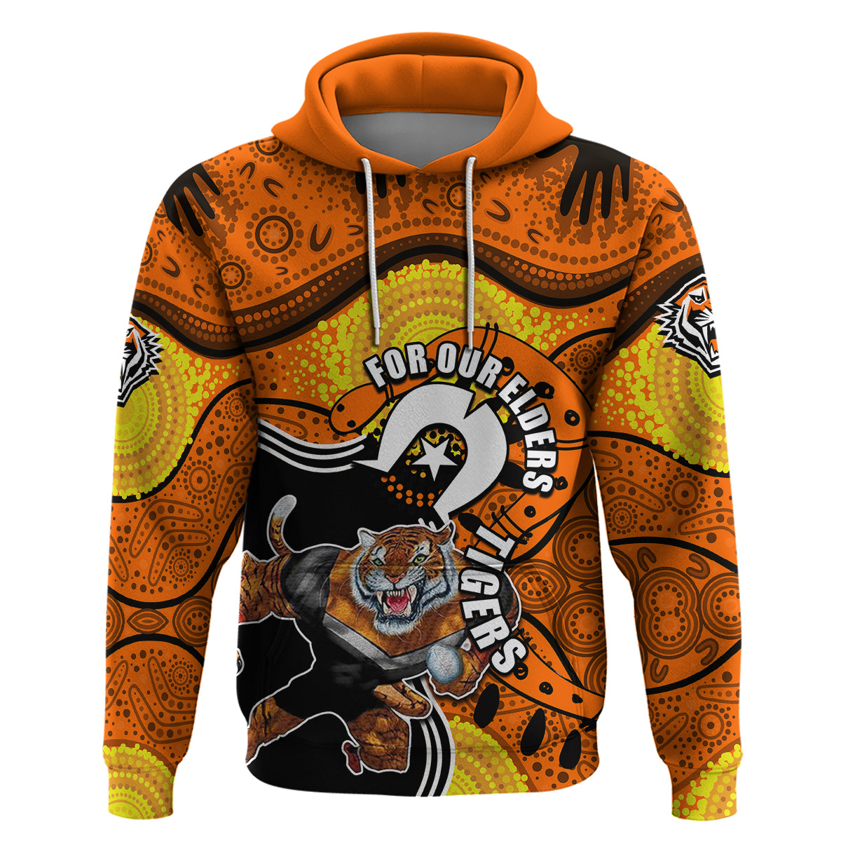 Tigers Mascot NRL Hoodie NAIDOC LT6 - Vibe Hoodie Shop