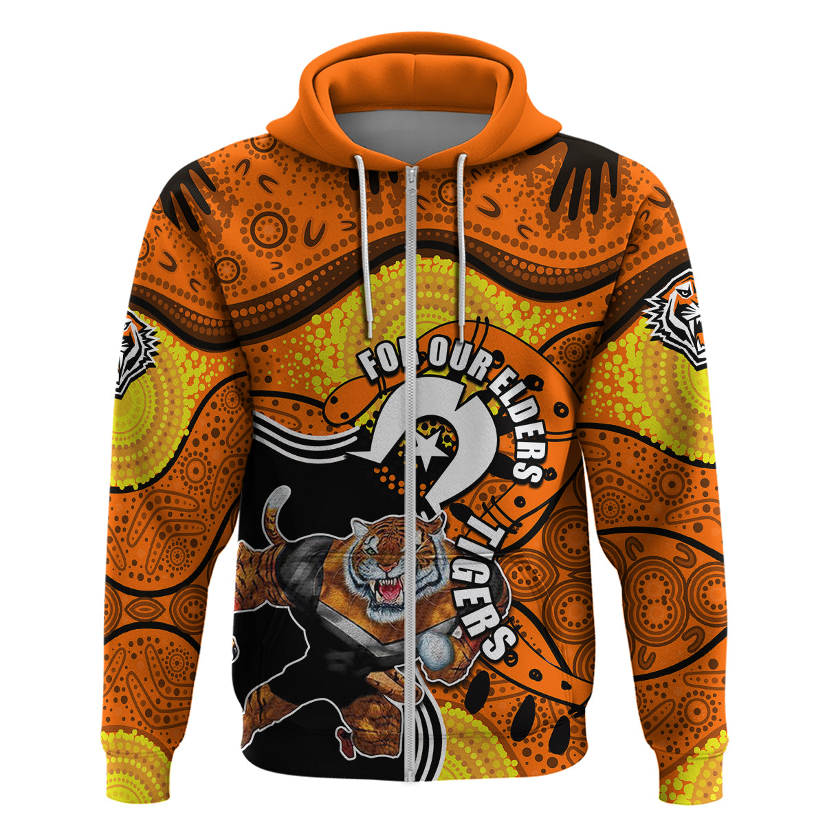 Tigers Mascot NRL Hoodie NAIDOC LT6 - Vibe Hoodie Shop