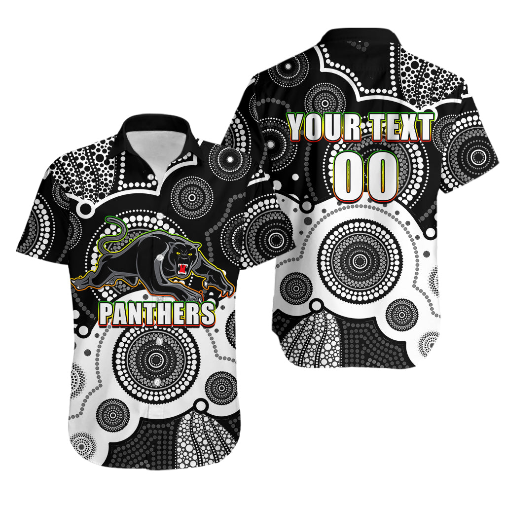 (Custom Personalised And Number) Panthers NRL Hawaiian Shirt Aboriginal Patterns - Vibe Hoodie Shop