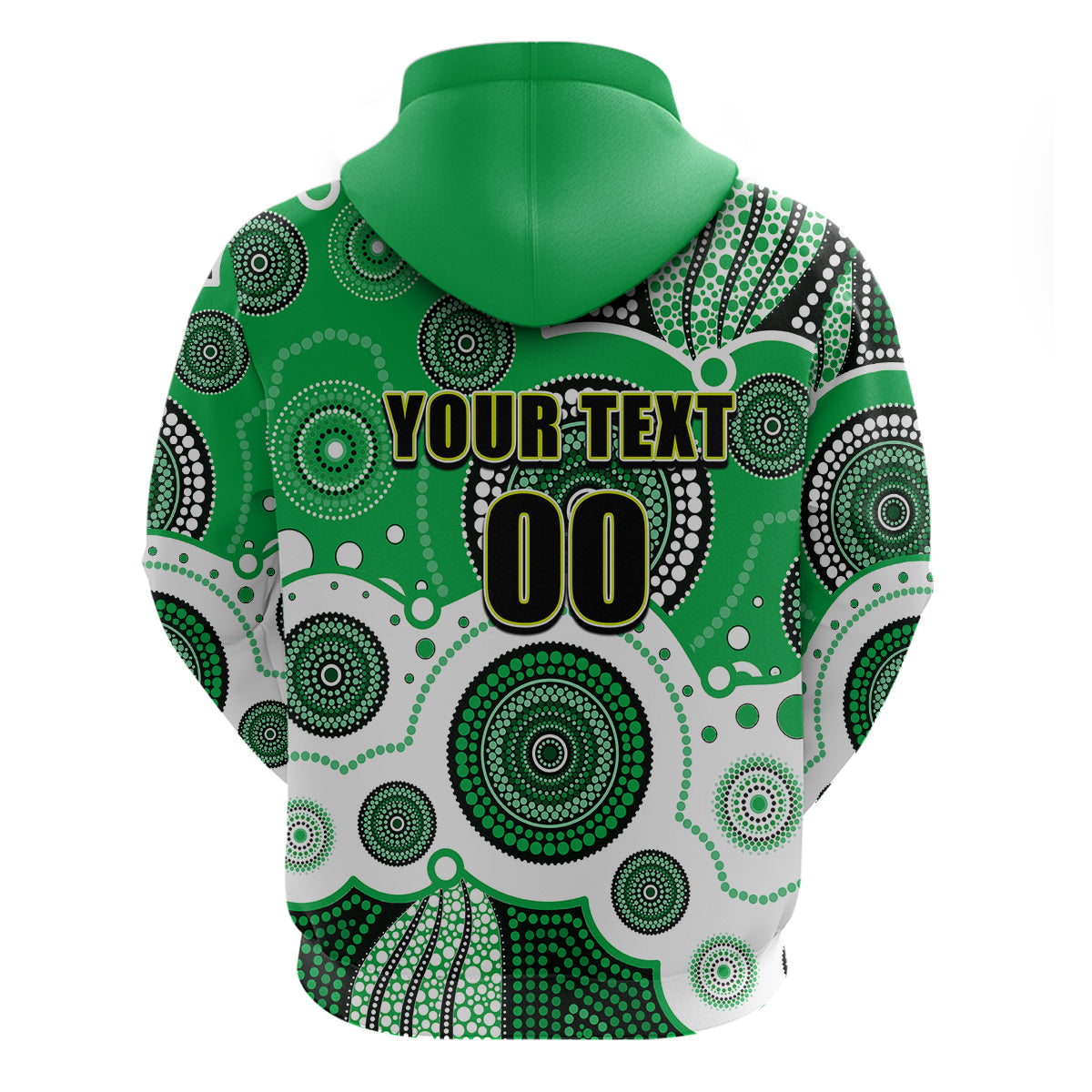 (Custom Personalised And Number) Raiders NRL Hoodie Aboriginal Patterns LT6 - Vibe Hoodie Shop