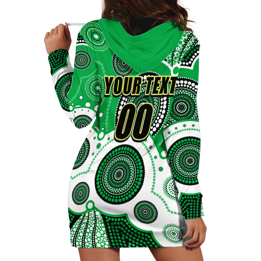 (Custom Personalised And Number) Raiders NRL Hoodie Dress Aboriginal Patterns - Vibe Hoodie Shop