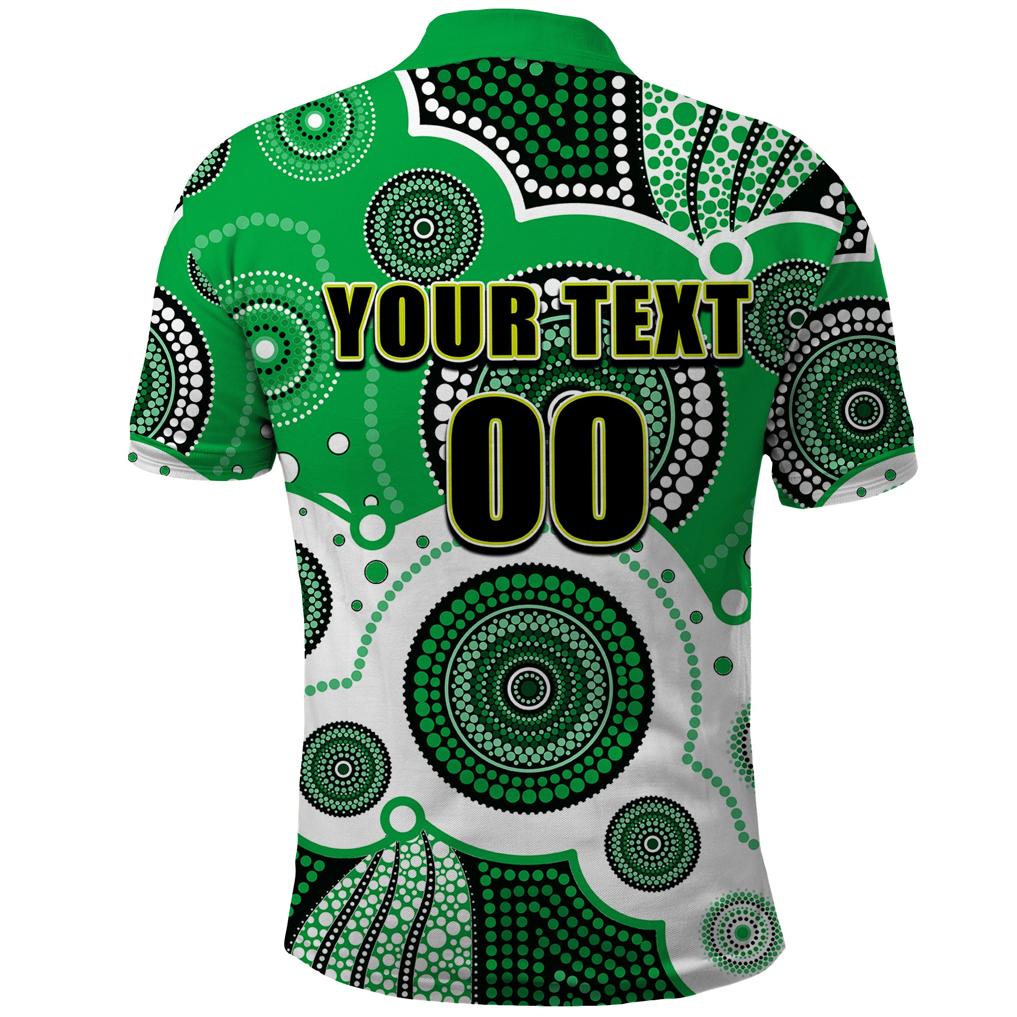 (Custom Personalised And Number) Raiders NRL Polo Shirt Aboriginal Patterns - Vibe Hoodie Shop