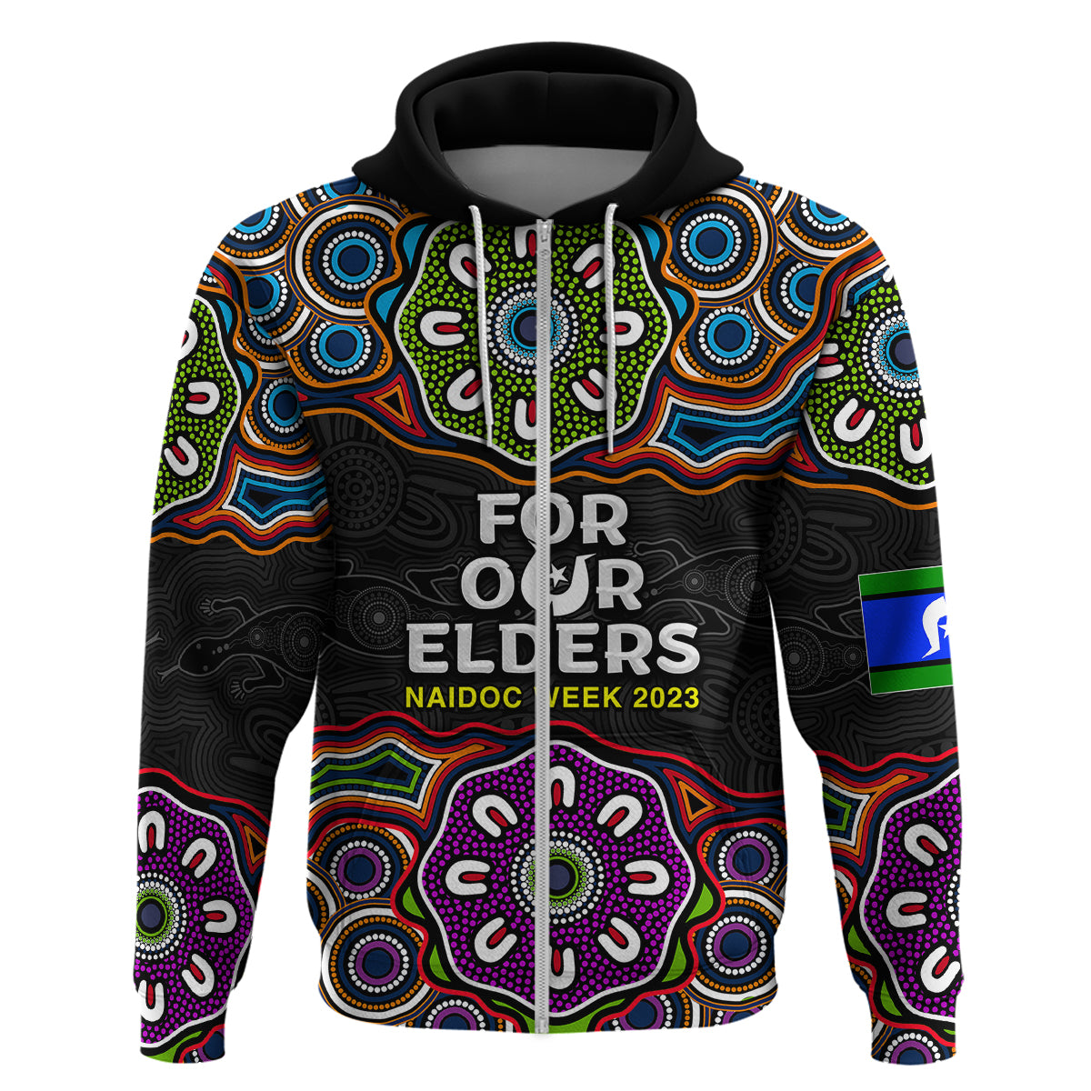 NAIDOC 2023 Hoodie Aboriginal Tribal Coloful LT6 - Vibe Hoodie Shop