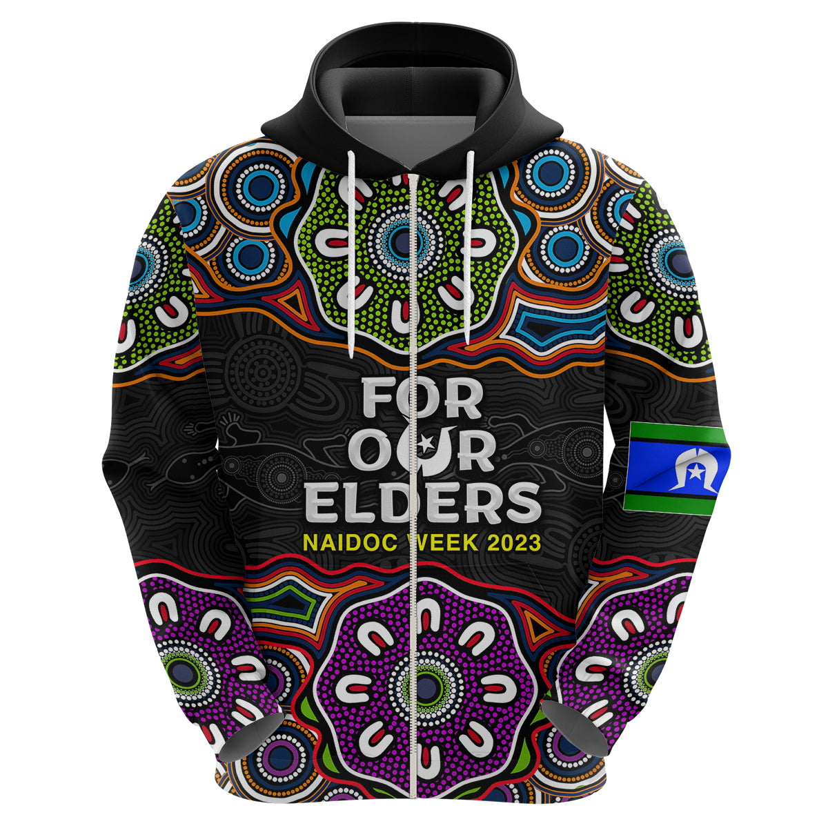 NAIDOC 2023 Hoodie Aboriginal Tribal Coloful LT6 - Vibe Hoodie Shop