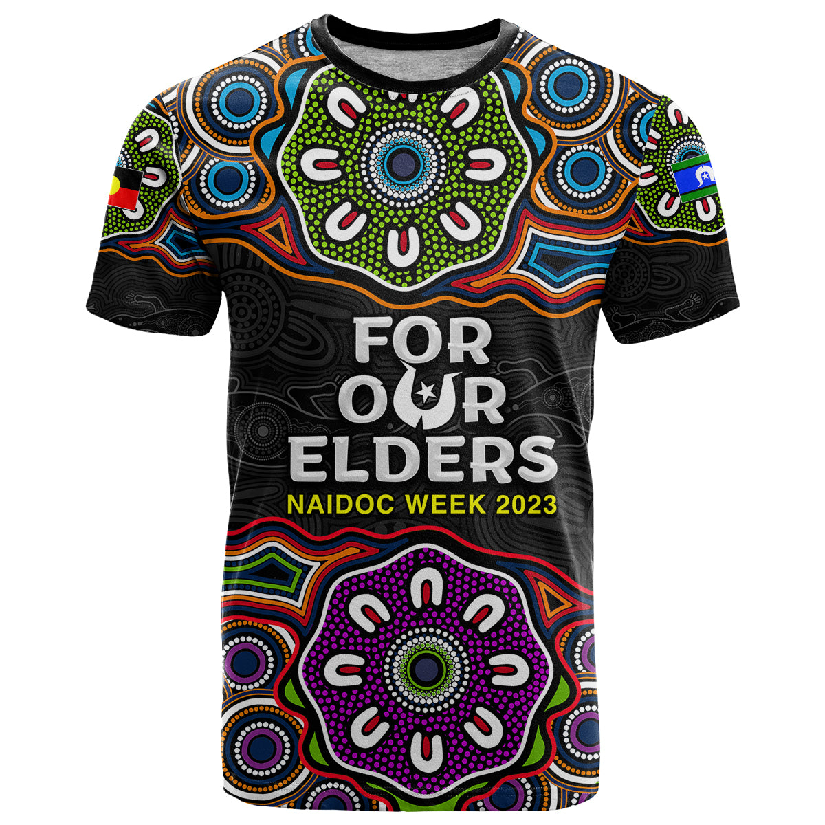 NAIDOC 2023 T Shirt Aboriginal Tribal Coloful - Vibe Hoodie Shop