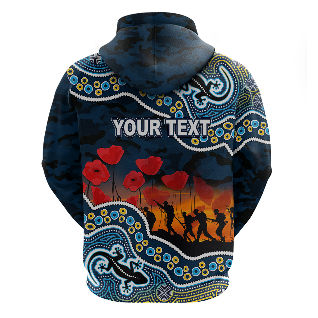 (Custom Personalised) Anzac Day NRL - Titans Hoodie Aboriginal Lizard Patterns LT6 - Vibe Hoodie Shop