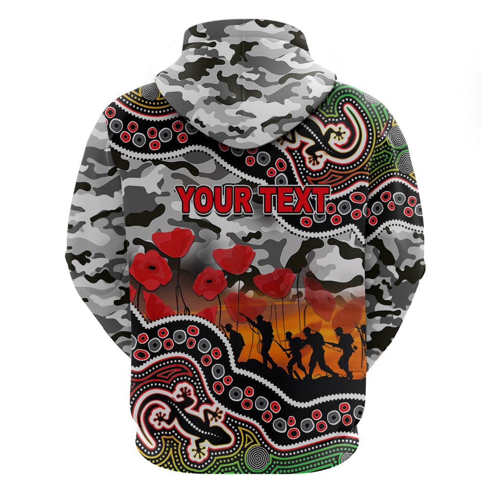 (Custom Personalised) Anzac Day NRL - Panthers Hoodie Aboriginal Lizard Patterns LT6 - Vibe Hoodie Shop