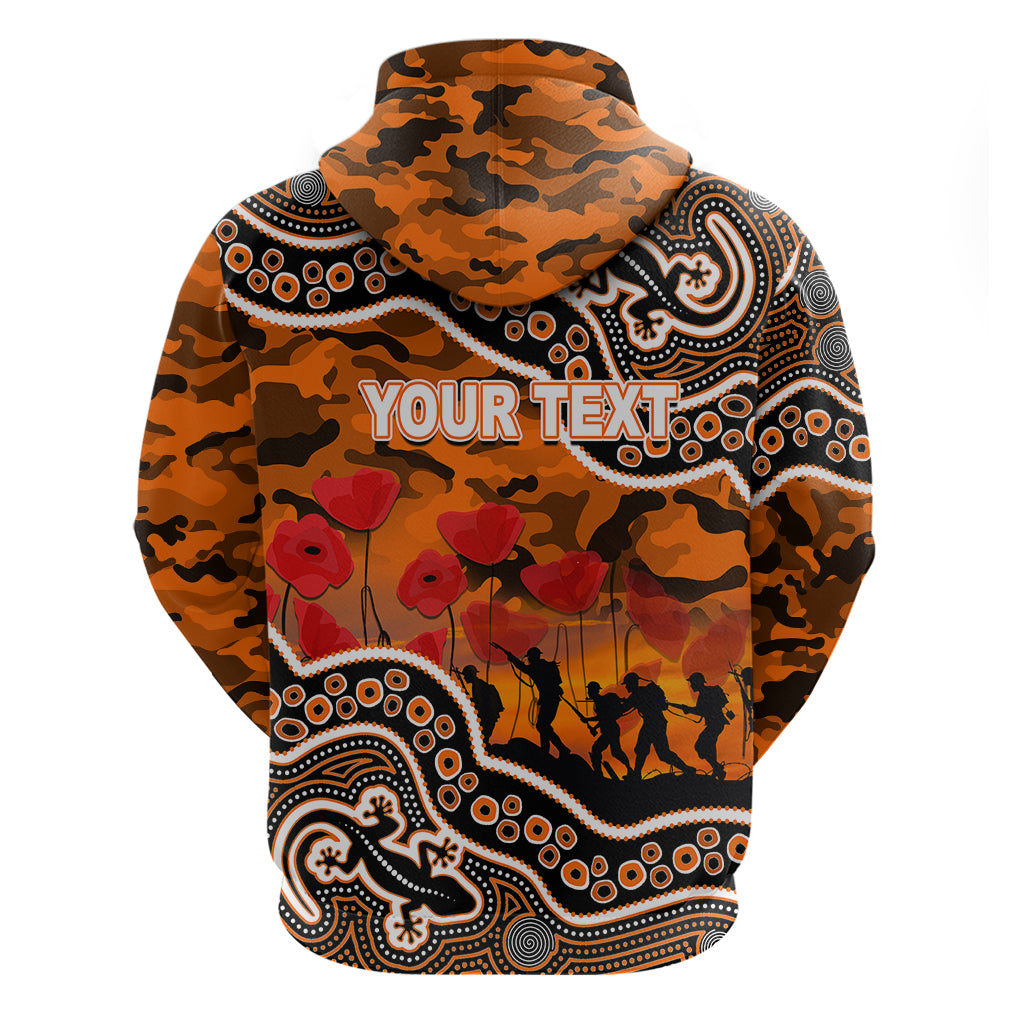 (Custom Personalised) Anzac Day NRL - Tigers Hoodie Aboriginal Lizard Patterns LT6 - Vibe Hoodie Shop