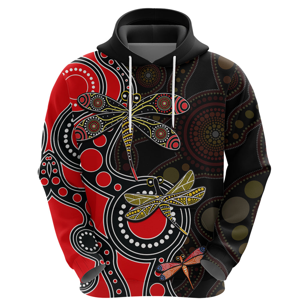 Aboriginal Dragonfly Hoodie Red Style LT6 - Vibe Hoodie Shop
