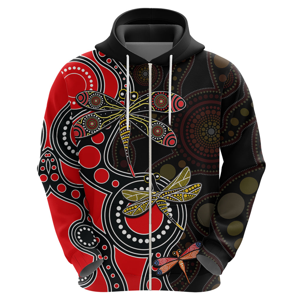 Aboriginal Dragonfly Hoodie Red Style LT6 - Vibe Hoodie Shop