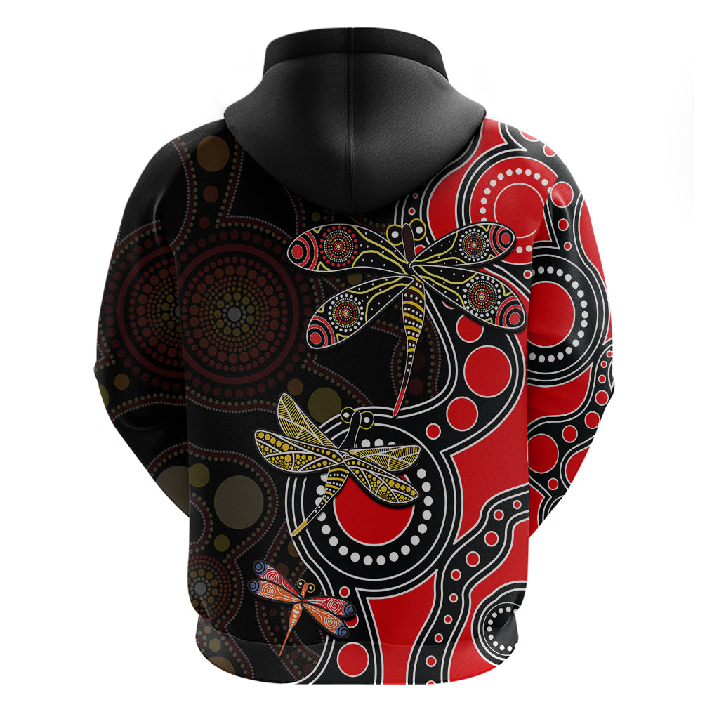 Aboriginal Dragonfly Hoodie Red Style LT6 - Vibe Hoodie Shop