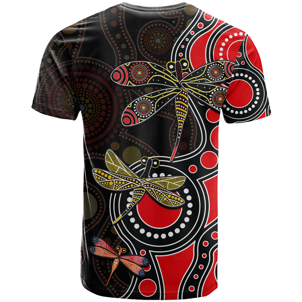 Aboriginal Dragonfly T Shirt Red Style - Vibe Hoodie Shop