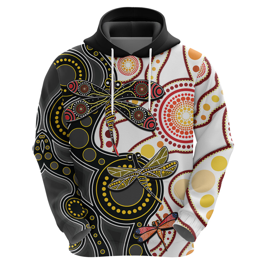 Aboriginal Dragonfly Hoodie White Style LT6 - Vibe Hoodie Shop