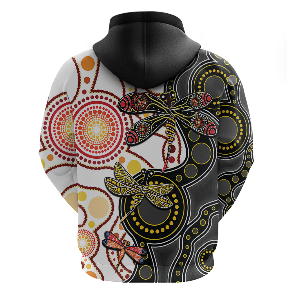 Aboriginal Dragonfly Hoodie White Style LT6 - Vibe Hoodie Shop